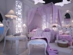 紫色卧室室内装饰设计效果图片