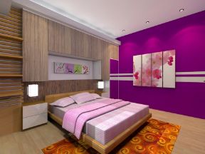 紫色卧室室内装饰设计效果图精选
