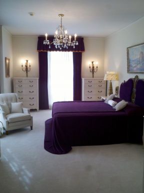 紫色卧室室内装饰设计效果图欣赏