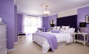 紫色卧室 时尚卧室装修效果图