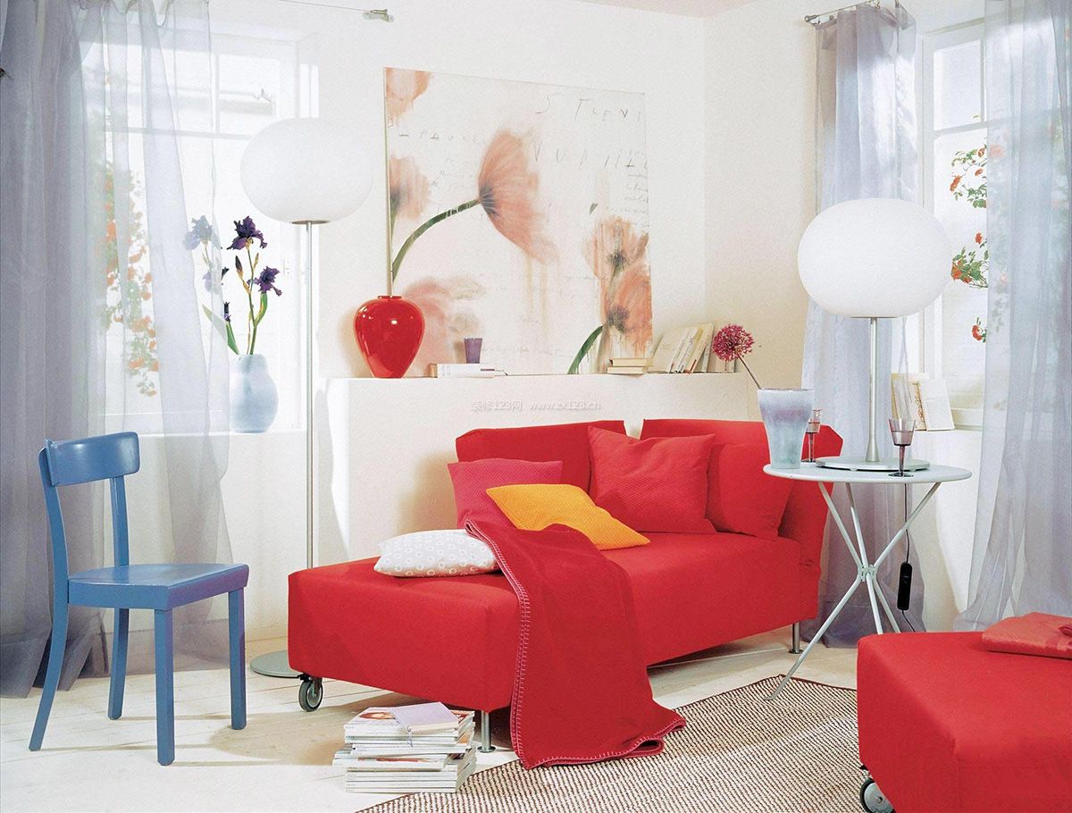 北欧简约风格客厅懒人沙发装修效果图片