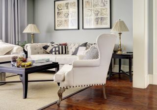 美式风格样板间客厅沙发椅子装修效果图片案例