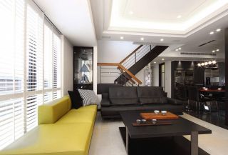 复式现代简约风格客厅沙发颜色搭配