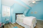 韩式卧室蓝色墙面装修效果图片