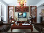 新中式客厅电视墙造型设计装修效果图欣赏