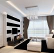 黑白简约风格家装客厅设计案例