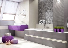 经典现代家居浴室马赛克墙面装修设计效果图片