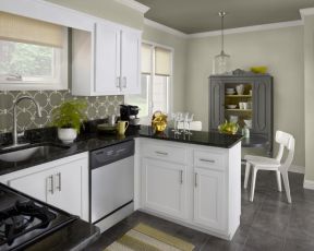 厨房柜子 现代简约黑白风格