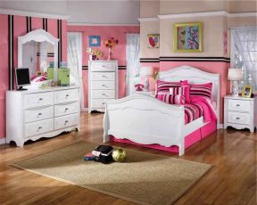 卧室家具套装 粉色卧室装修效果图