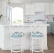白色简约风格家庭室内厨房吧台装修效果图