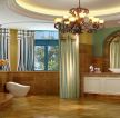别墅卫生间欧式浴缸装饰效果图