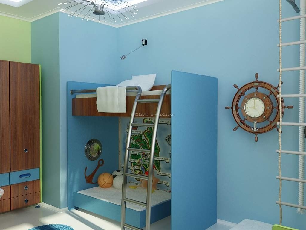 卧室房间室内设计儿童床装修效果图片