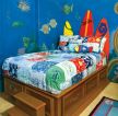 地中海风格儿童卧室床头背景墙装修图片2023