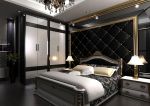 欧式古典风格卧室床软包背景墙设计效果图