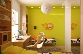 儿童房室内设计 黄色墙面装修效果图片