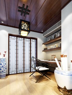 新中式装饰元素 家居书房设计
