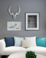国外现代简约沙发背景墙装饰品设计