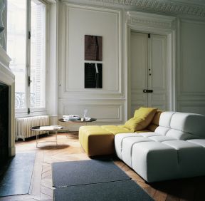 国外现代简约客厅沙发颜色搭配效果