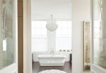 北欧风格浴室白色浴缸装修效果图片