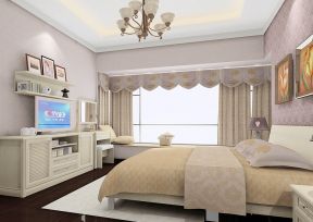 现代卧室装修效果图 卧室电视柜高度