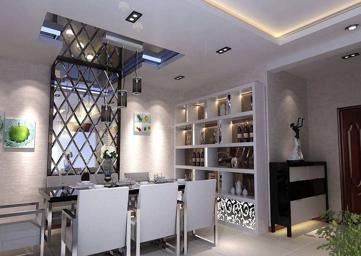 現(xiàn)代簡約歐式風(fēng)格設(shè)計餐廳裝飾酒柜 