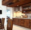 东南亚风格开放式厨房实木橱柜