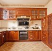 厨房装修东南亚风格实木橱柜效果图