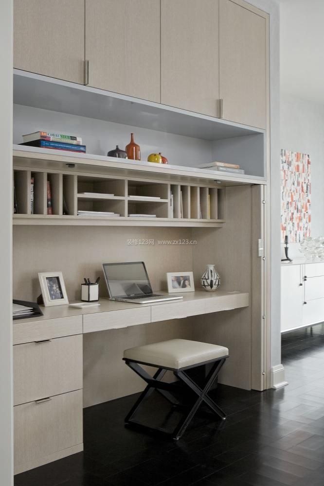 室内设计现代简约风格小面积书房 
