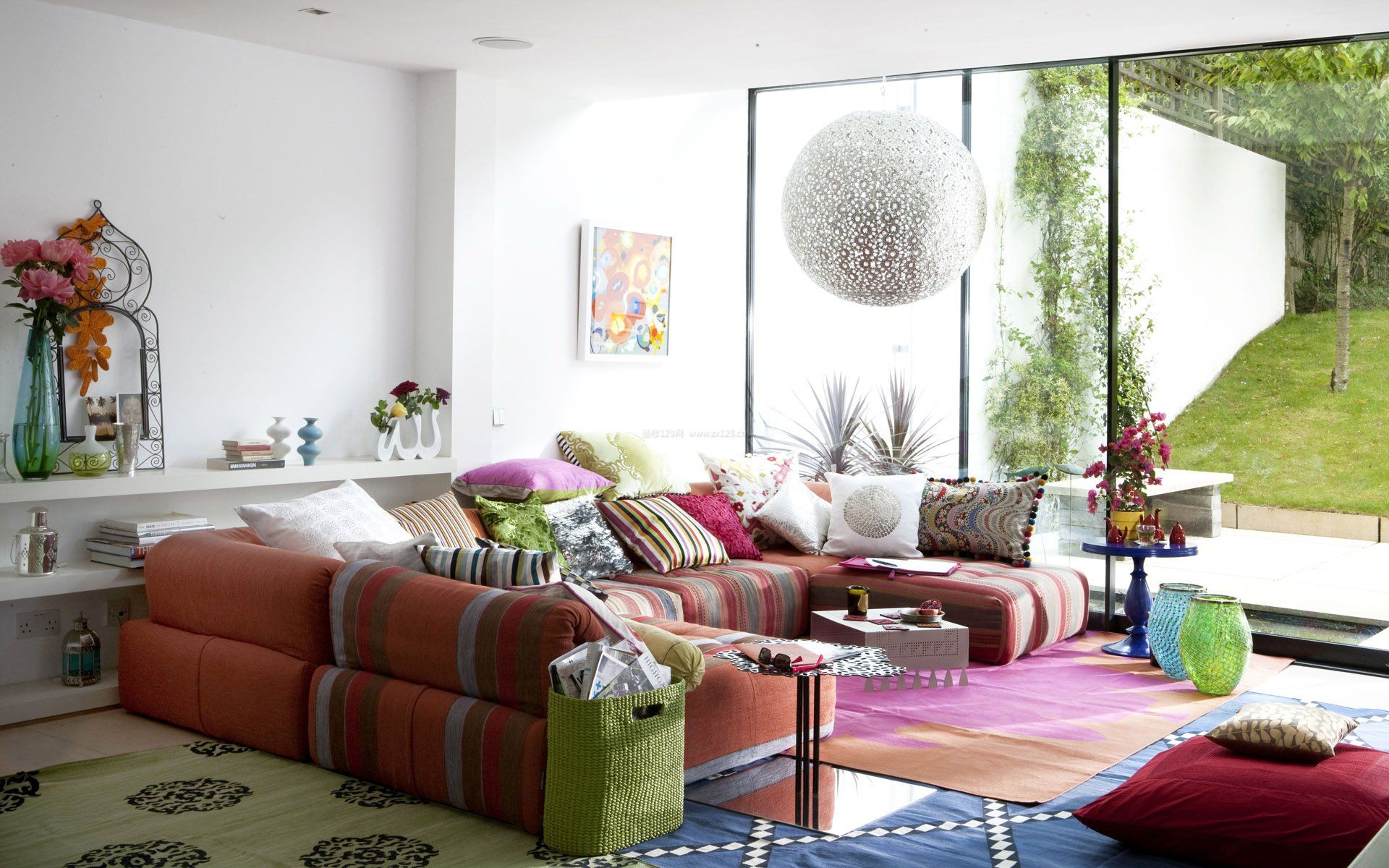 时尚现代风格大客厅沙发背景墙效果图欣赏