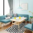 北欧风格小型客厅组合沙发装修效果图片