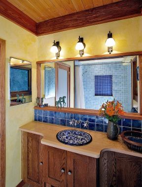 整套地中海风格 浴室柜装修效果图片