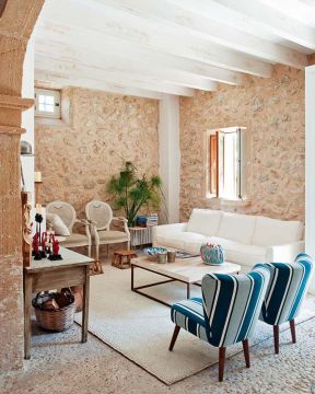 整套地中海风格 客厅墙面装饰效果图