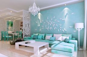 现代温馨家装 沙发背景墙装修效果图片