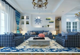 整套地中海风格之客厅地毯图片