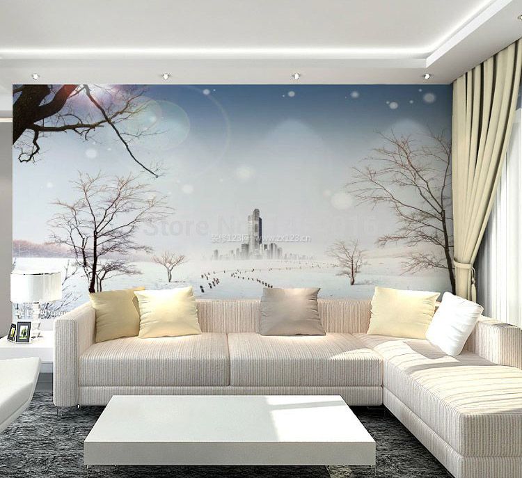 客厅沙发大背景墙装饰画