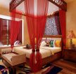 东南亚风格卧室床缦设计装修效果图片