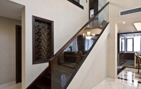 经典欧式室内玻璃楼梯扶手设计图片