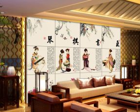 中式客厅装饰画 客厅沙发背景墙装饰画