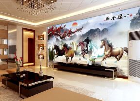 中式客厅装饰画 电视墙背景墙效果图