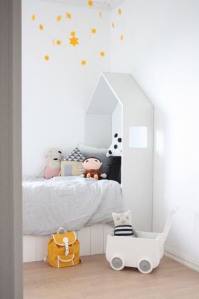 10平儿童房 床头背景墙装修效果图片