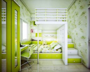 卧室案例 绿色儿童房