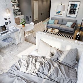 小面积卧室 单身公寓装修效果图