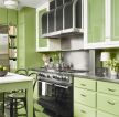 厨房柜门颜色绿色橱柜装修效果图片