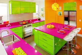 现代时尚简约风格厨房柜门颜色效果图欣赏