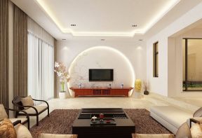 新中式客厅电视墙 中式元素效果图