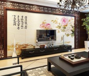 新中式客厅电视墙 客厅背景墙装饰画