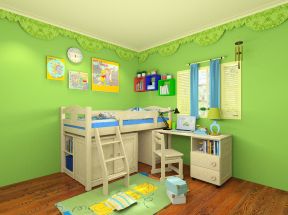 儿童房间硅藻泥背景墙装修效果图大全2023款
