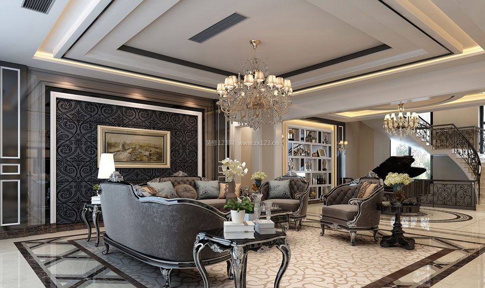 2023新古典客厅组合沙发装修效果图片