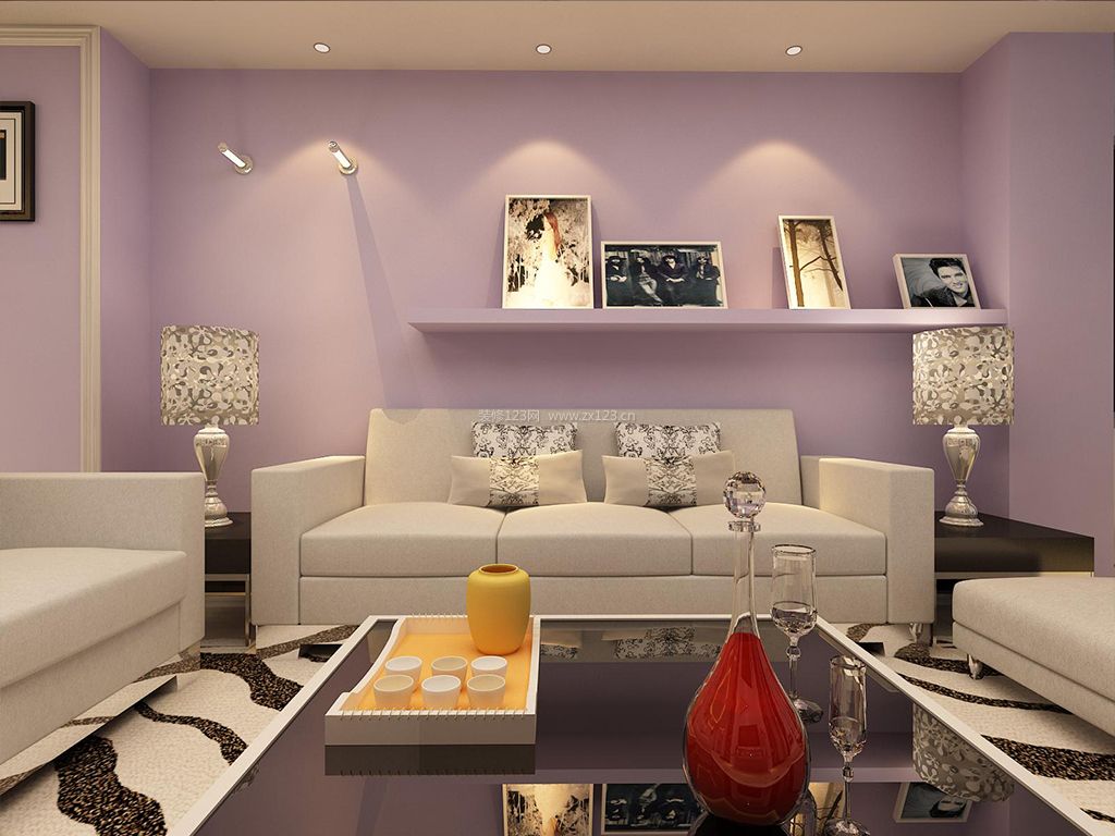 95平米客厅组合沙发装修设计效果图片
