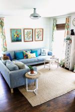 美式客厅风格转角沙发装修效果图片